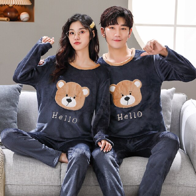 Pijama oso hello en felpa